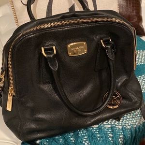 Michael Kors black leather handbag